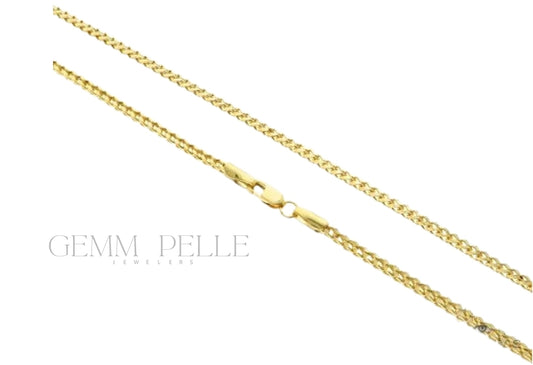 10k Yellow Gold Franco Link Chain 26 Inches 2mm