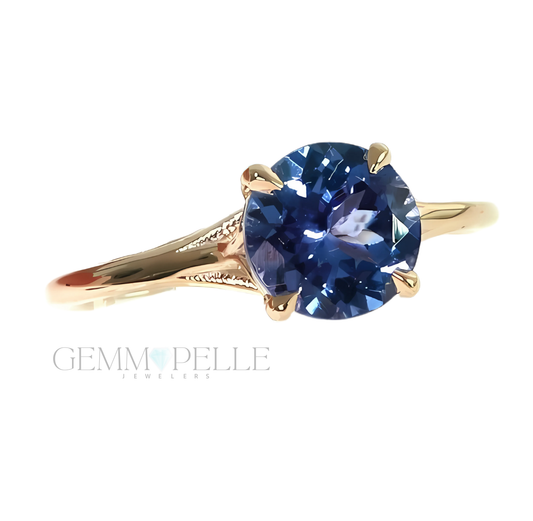 14K Gold Tanzanite Solitaire Engagement Ring