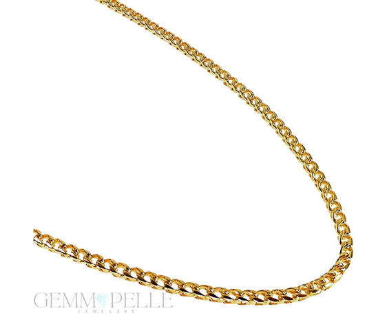 14k Yellow Gold Solid Franco 24 Inches 2.6mm